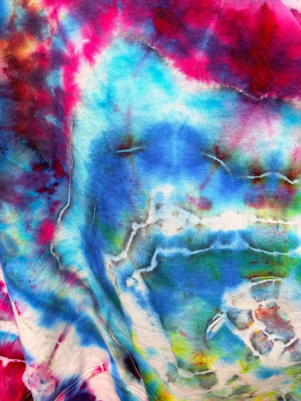 Handmade Ice Dyed Geode tie dye sweatshirt - Picture 2 of 8